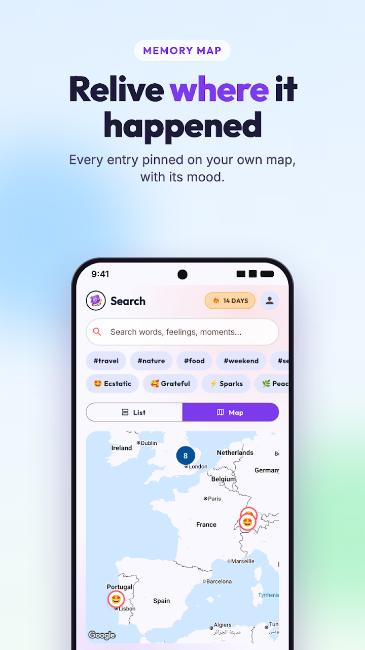 Vibe Diary memory map